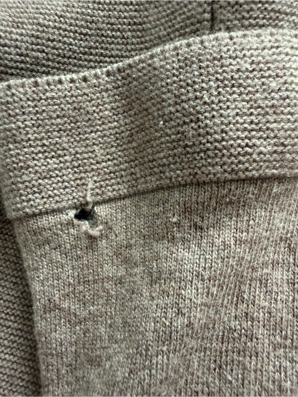 Boden vintage label Y2K Taupe Open Front Knit Cardigan Sweater - UK 14 - Picture 11 of 11